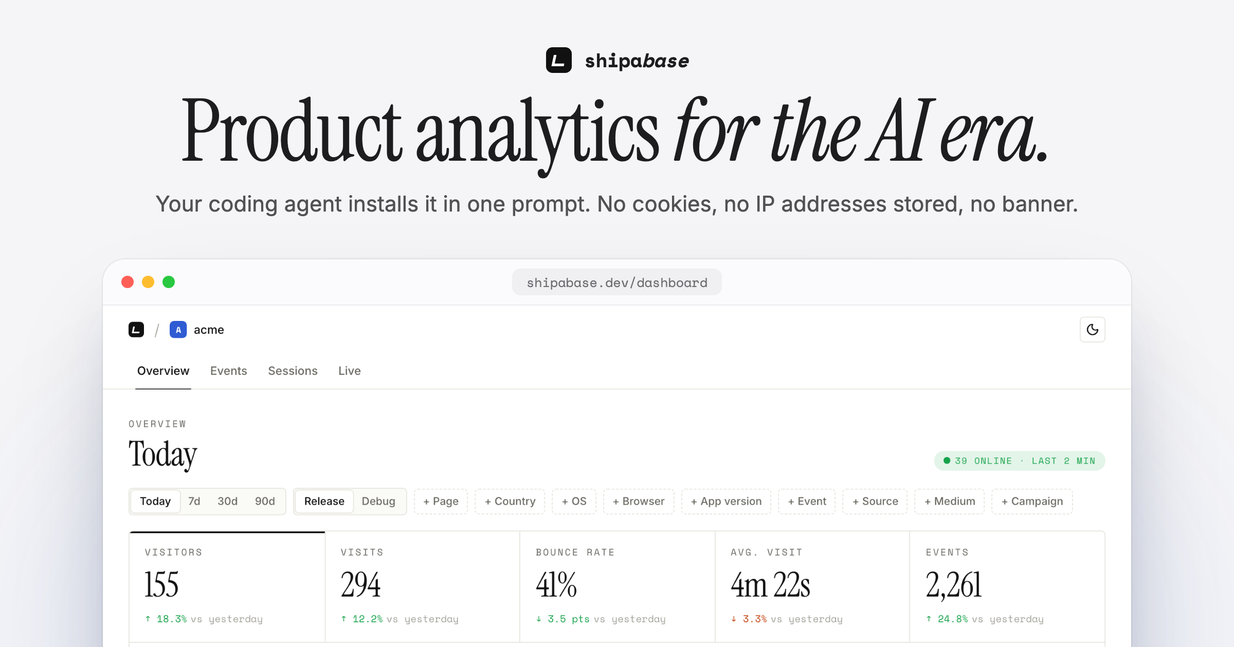 I got tired of setting up analytics on every side project, so I made my coding agent do it